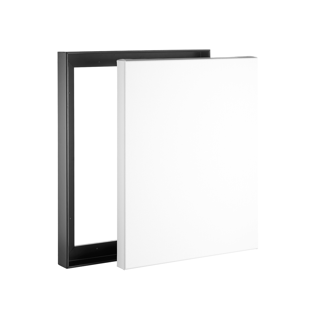 Keilrahmen im Set mit Schattenfugenrahmen SLIM schwarz XXL