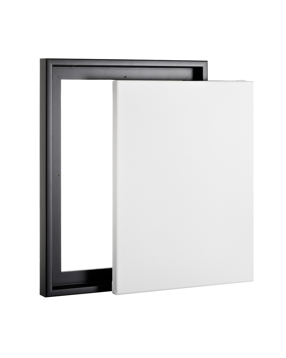 Keilrahmen im Set mit Schattenfugenrahmen schwarz